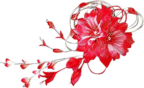 Amazon 花髪飾り かんざし ガーベラ水引ゴールド 赤 レッド 成人式 振袖 卒業式 袴 着物 和装 簪 和装小物 通販