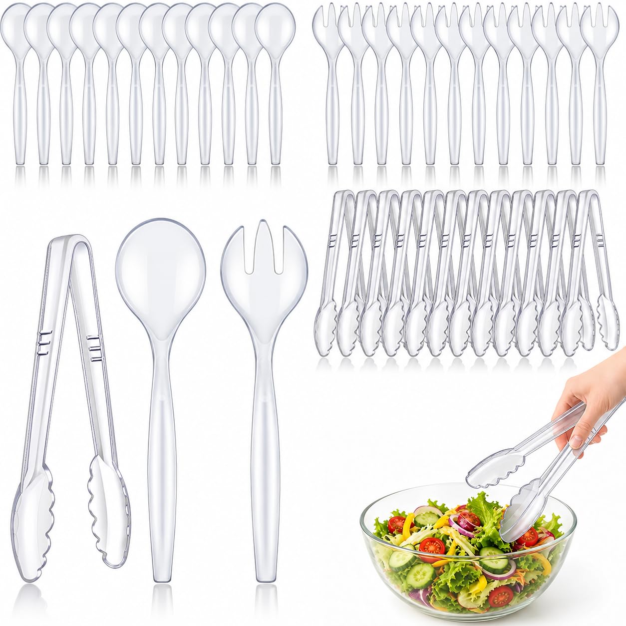 Plastic Serving Utensil Set - 18 Piece Buffet Set -17 Plastic Serving Utensil Set - 18 Piece Buffet Set -17