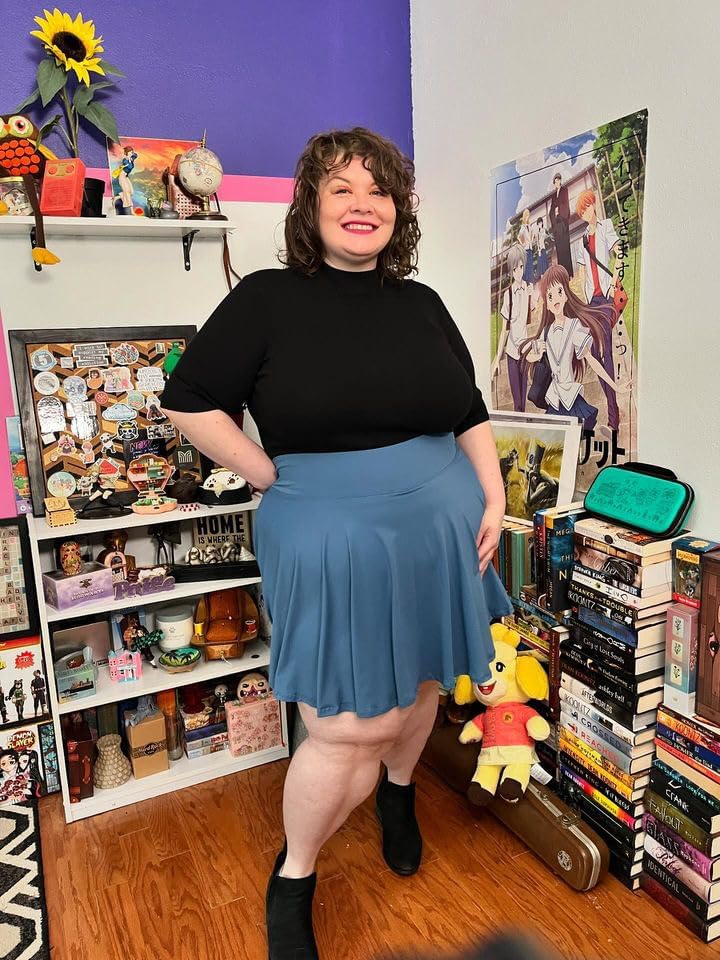 COOTRY Women's Plus Size Pleated Tennis Skirt with Shorts Athletic Golf Skorts with Pockets High Waisted Workout Skirts - Image 5