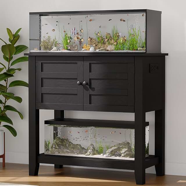Jojoka aquarium stand with cabinet storage