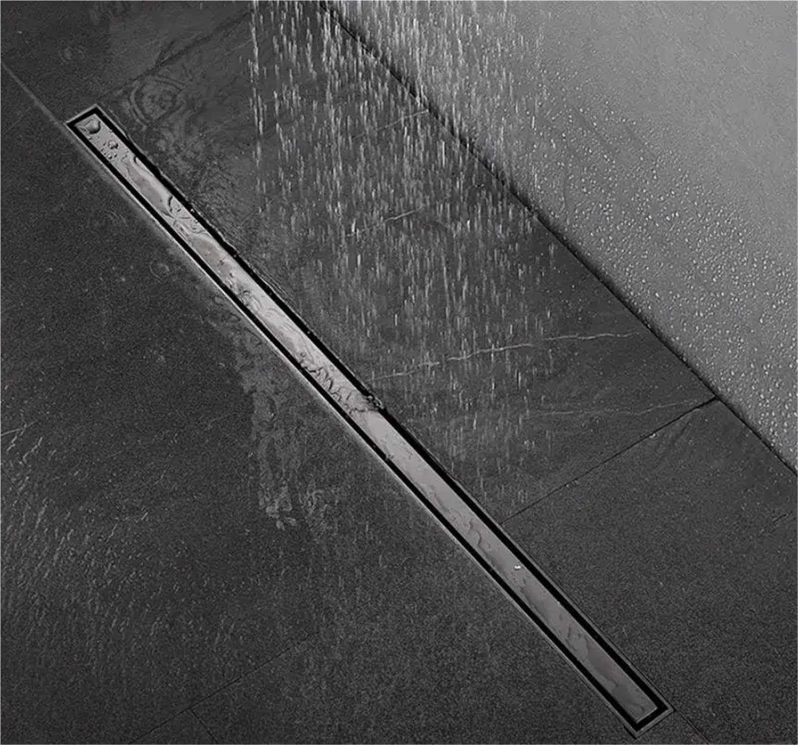 Długa liniowa osłona odpływu podłogowego ze stali nierdzewnej 304, brązowo-szara, szczotkowane wykończenie 600 mm, idealna do pryszniców łazienkowych, dziedzińców i nowoczesnego wystroju