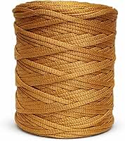 Fio Cordao Nautico 100% Poliester 5mm Croche Artesanato (Mostarda)