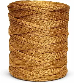 Fio Cordao Nautico 100% Poliester 5mm Croche Artesanato (Mostarda)