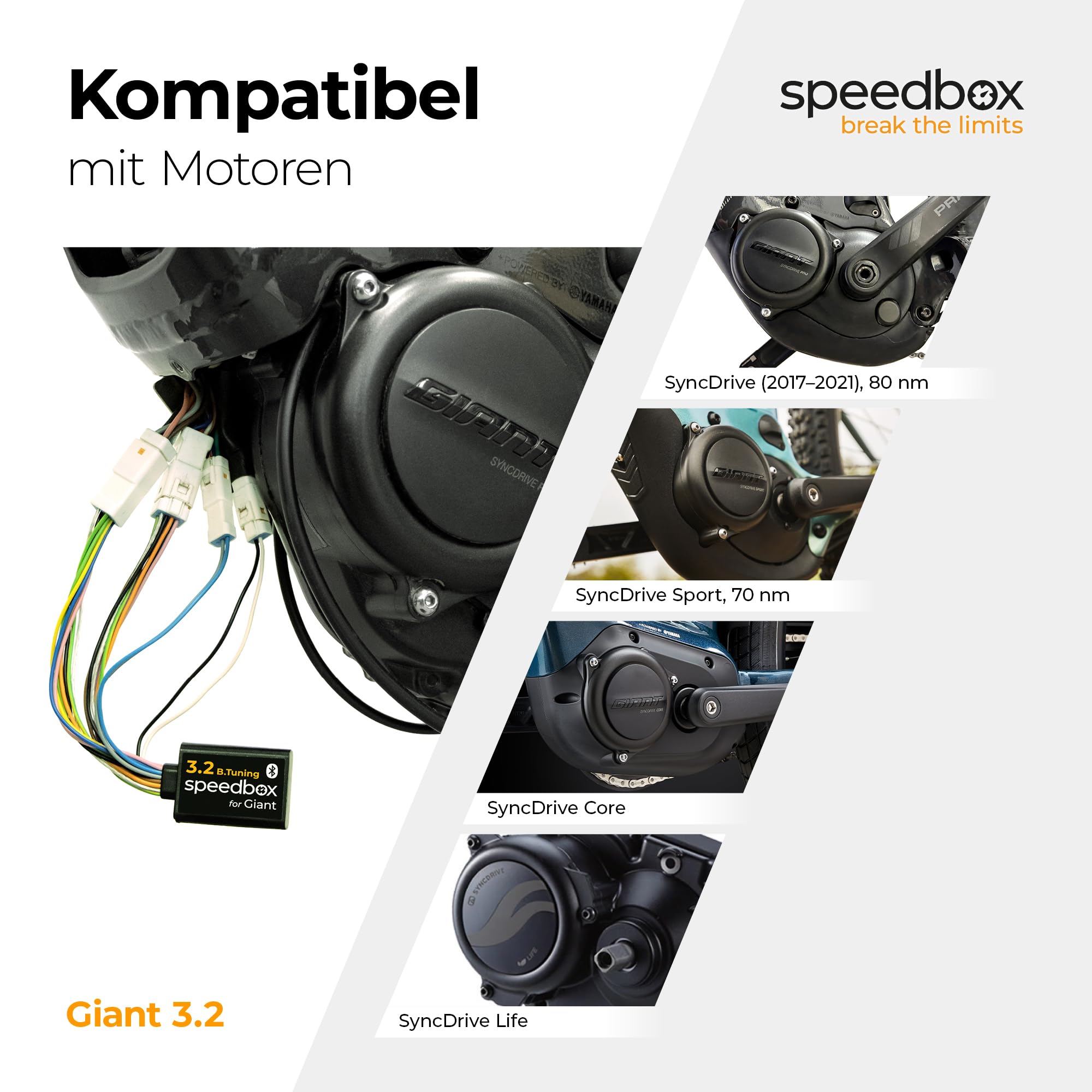 SpeedBox 3.2 Kompatibel mit Giant E-Bikes/Tuning-Chip für SyncDrive-Motoren 2017-2024
