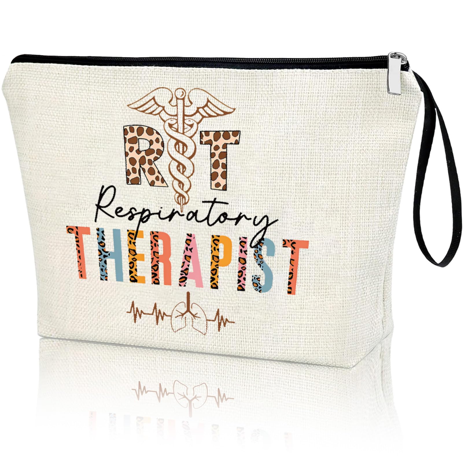 Respiratory Therapy Gift RT Worker Therapist Makeup Bag Lung Therapist Appreciation RT Nurse Graduation Gifts RT Assistant Pulmonologist Bag Travel