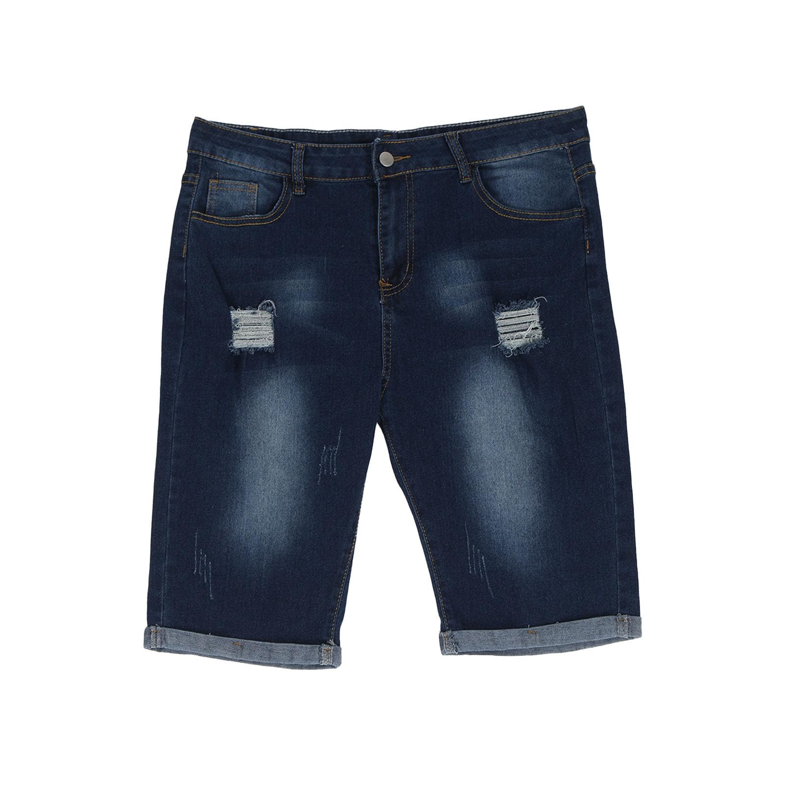 NUSGEAR Pantalones Cortos Vaquero Hombre Verano Casual Moda Jeans Slim Fit Pantalones Corto Short Roto Deporte Jogging Pantalon Fitness Chandal Hombre Pantalones de Trekking Playa 2024