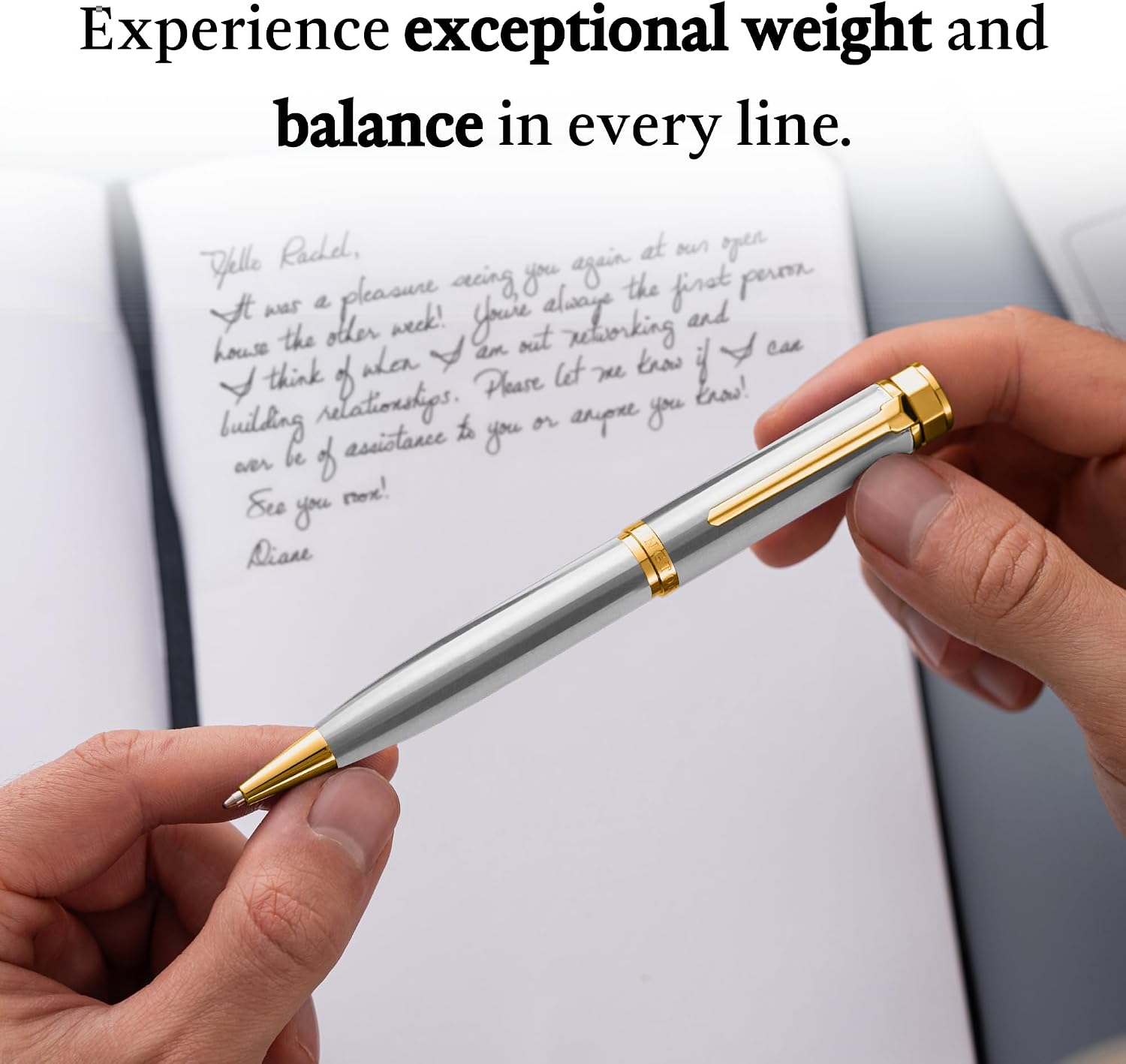 Ellington Pens Luxury Ballpoint Pen – Premium Quality, Smooth Writing Experience, Elegant Design, Includes 2 Ink Refills (Black & Blue) – Ideal for Professionals and Gift Giving