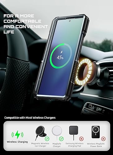 Miniatura 9 de SUPCASE Funda para Samsung Galaxy Z Fold 7 con soporte (agarre UB), compatible con MagSafe Protector de pantalla de vidrio templado integrado