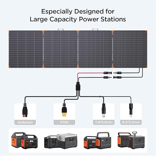 Miniatura 6 de N-Type 16BB 450W Panel solar portátil con diodo de derivación, RV Essentials, cargador solar plegable de 38 V para estación de energía 25% de alta