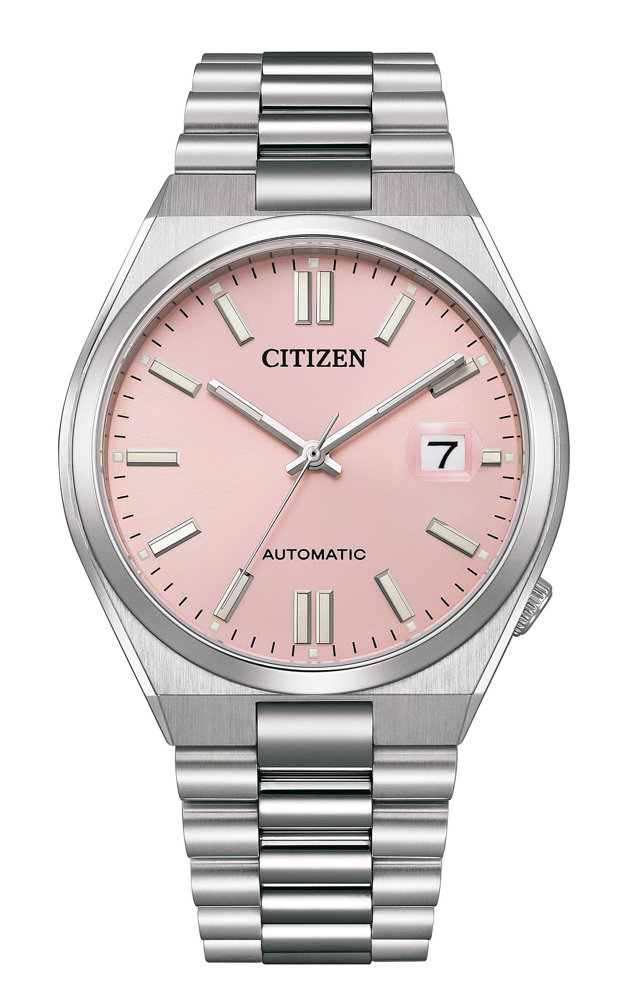 Citizen Stainless Steel Men Automatic Gents Analog Watch Pantone Dreamy Pink Dial - Nj0158-89X, Silver Band (B0CHF4VJ5J) Amazon Price History, Amazon Price Tracker
