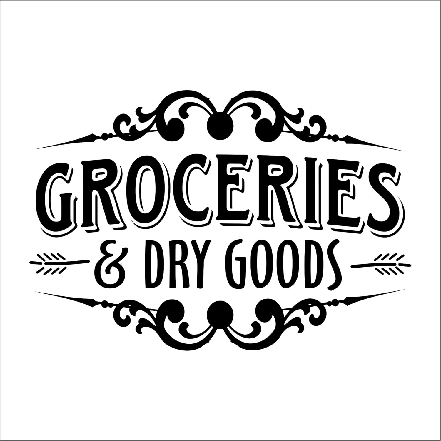 Groceries & Dry Goods Wall Decal Pantry Kitchen Decor