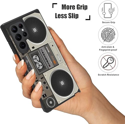 Miniatura 6 de Funda para Galaxy S22 Ultra, resistente 2 en 1 de doble capa híbrida de policarbonato duro y silicona suave a prueba de golpes, funda de protección