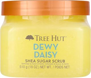 Tree Hut Dewy Daisy Shea Sugar Scrub 18oz: Exfoliating Body Scrub with Shea Butter, Chamomile & Calendula for Smooth, Hydrated Skin