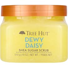 Tree Hut Dewy Daisy Shea Sugar Body Scrub - Exfoliating Moisturising and Nourishing Body Care 470 ml