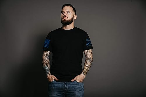 Miniatura 2 de Grunt Style Blue Shield - Camiseta Hombre Negro