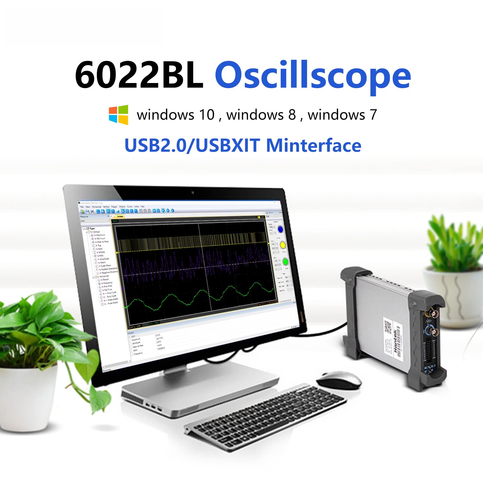 Oscilloscopio digitale portatile PC 6022BL 16 canali 20MHz 48MSa/s memoria Multifunctio Logic Analyzer oscilloscopio USB portatile