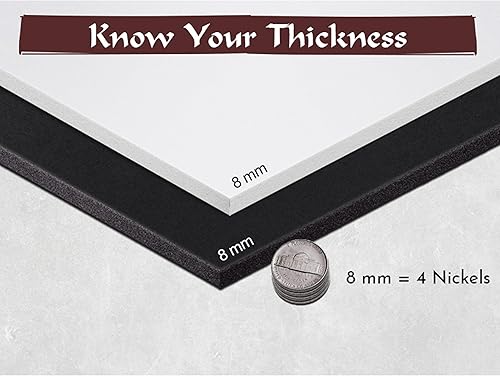 Miniatura 10 de Espuma EVA Cosplay - 0.157 in (0.039 in a 0.394 in) - Blanco o negro - Hoja de 14 x 39 pulgadas - Espuma artesanal de ultra alta densidad 187.4