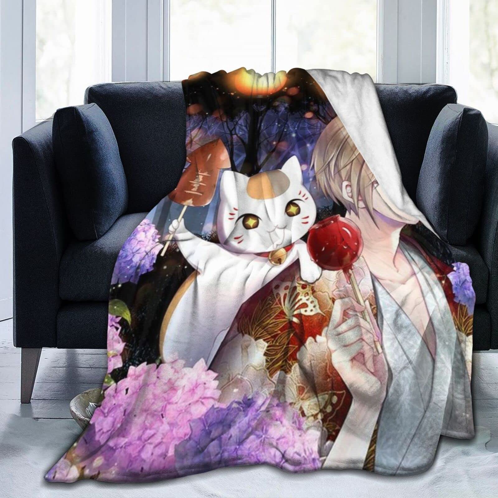 Amazon｜ニャンコ先生 夏目友人帳 毛布 ブランケット シングル 着る