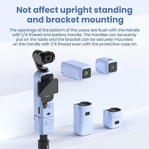 Miniatura 4 de Protector de lente de pantalla Funda protectora de silicona para DJI Osmo Pocket 3 Accesorios (rosa)