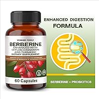 Vista 2 de Berberine Supplement 500mg with Probiotics Vitamins D and K - 1 Month Supply Ultra Berberine - 60 Capsules - 500 mg for Weight Balance, Gut Health