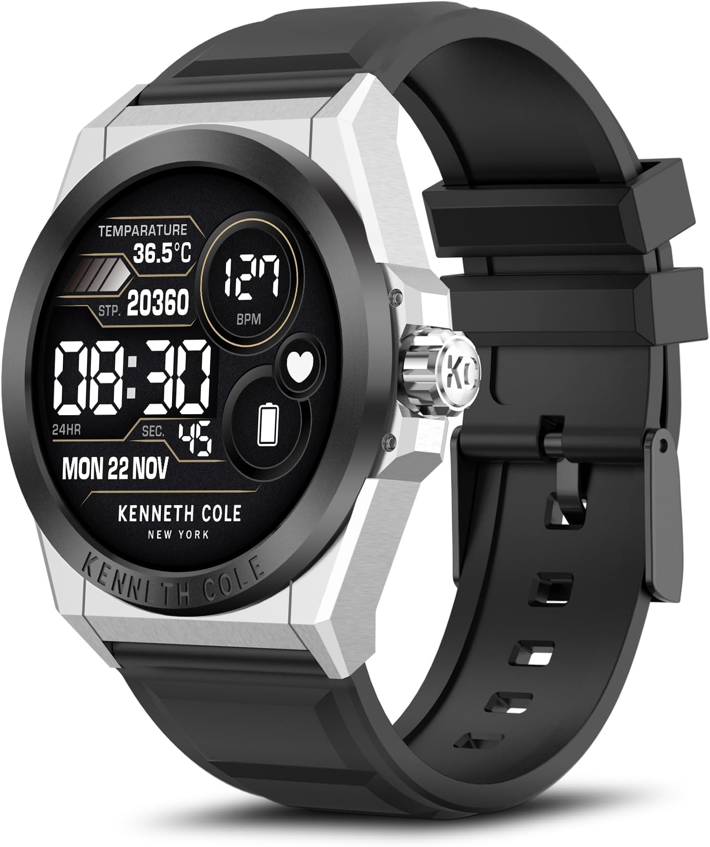 Smart Watches for Men, 1.32" HD Round Touchscreen Smartwatch, Heart Rate/SpO2/Sleep Monitor, Call Notification, 100+ Sports Modes, IP68 Waterproof Fitness Watch for iPhone Android Compatible (Silver)