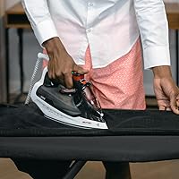 Vista 6 de Tabla de planchar de 48 x 15 pulgadas, tabla de planchar ancha y resistente de tamaño completo, mesa de planchado resistente con colgador