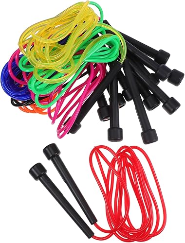 BESPORTBLE 7pcs Adjustable PVC Skipping Rope with Anti-slip Handles for Boxing Fitness Speed Jumping Weight Loss Training Outdoor Exercise Equipment