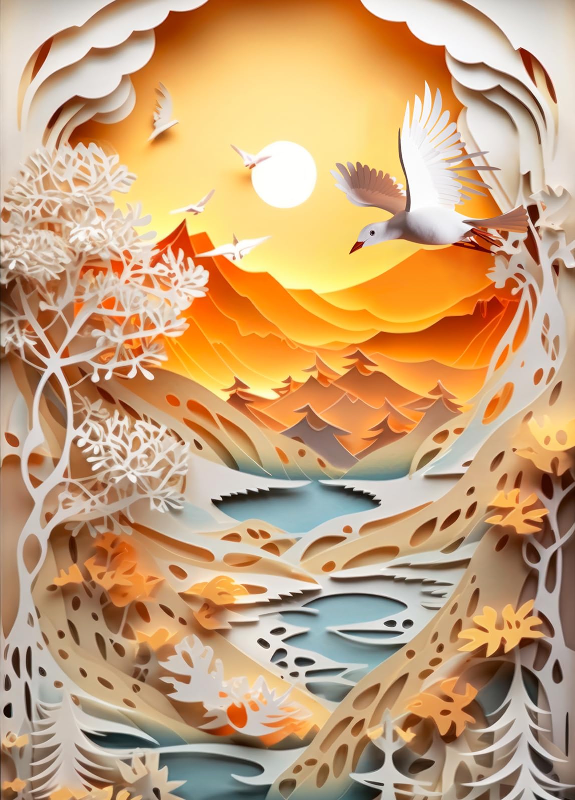 Bullglesup Jigsaw Puzzles for Adults 1000 Pieces, Eagle Letter on Back Interlock Perfectly No Dust, Home Decors Family Challenge Toys for Men Women Elders Seniors (27.5"x19.6"), 1:1 Poster