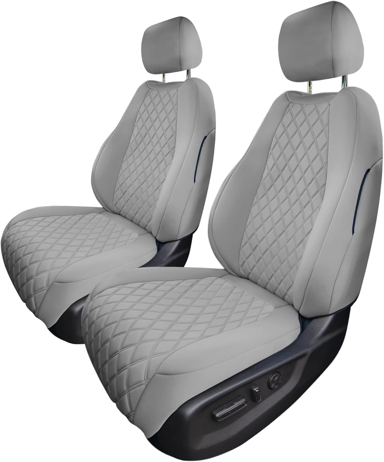 FH Group Custom Fit Car Seat Covers Specifically Made for 2017-2022 Honda CR-V LX EX EX-L - Water Resistant Ultaflex Neoprene, Front Set Solid Gray, Automotive Seat Cover