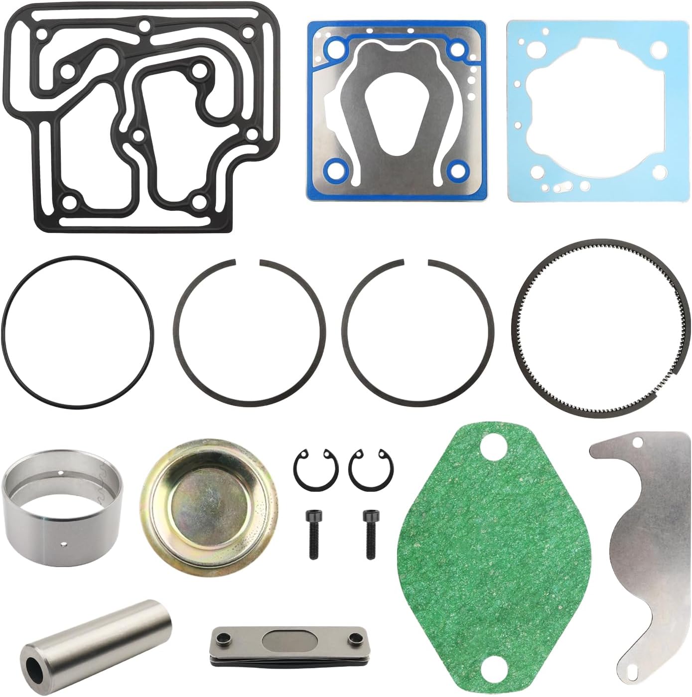 Single Cylinder Air Compressor Head Repair Kit 4089238 4025245 Compatible with Cummins ISC ISL L M, Meritor Wabco 9111549292