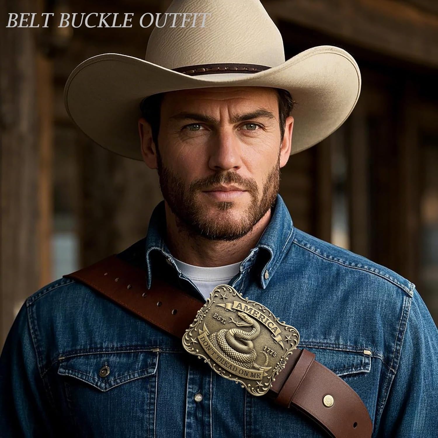 Cowboy Belt Buckle for Men Women Vintage Rodeo Texas Map 1836 Longhorn bull Western Belt Buckles - Image 2