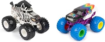Monster Jam - Original Monster Jam Pack of Two with Authentic Monster Trucks in Scale 1:64, Crass Stunt Action from 3 Years (Assorted Designs, Random)
