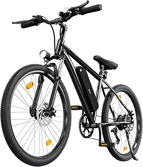 35-Speed Electric Bike for Adults 750W 26" Tire Commuting Electric Mountain Bike 20MPH Range 55+ Miles 374.4Wh Removable Battery Front Fork Suspension Fenders Lightweight Electric Bicycle,Black
