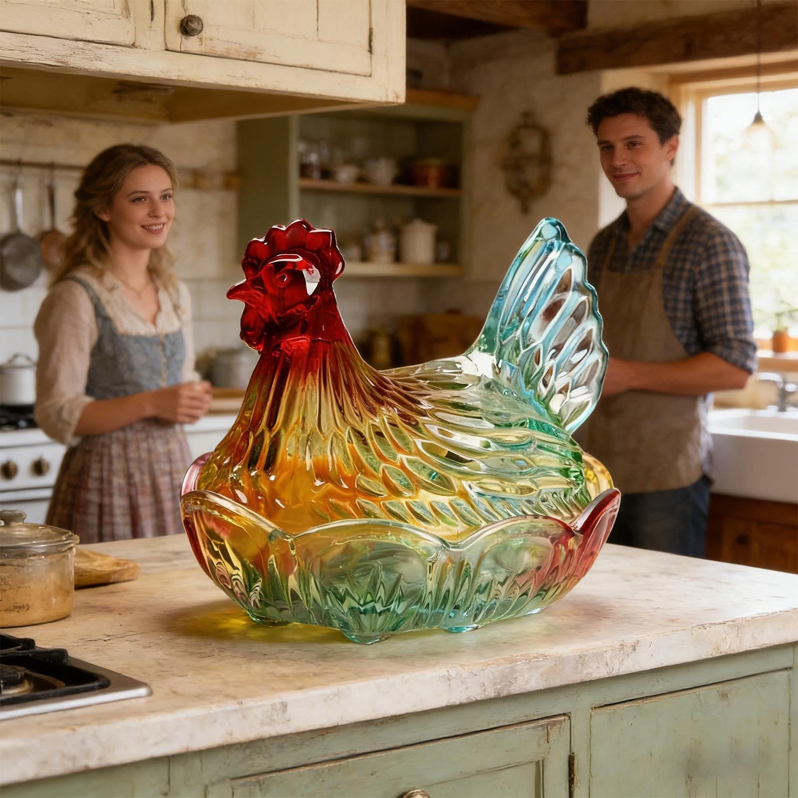 Gallina sul Per Snack E Dolci | Per Snack A Forma Di Gallina Per Collezionisti Cucina Soggiorno Camera Studio Bagno Libreria Caffè Ingresso Gioielli