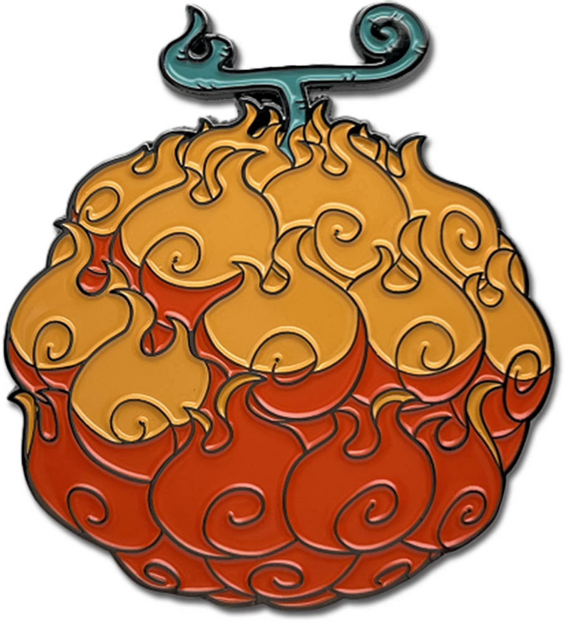 Amazon.com: One Piece - Devil Fruit Flame Flame Pin : Clothing
