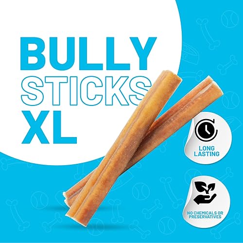 Miniatura 35 de Sitka Farms Bully Sticks XL de 12 pulgadas – 12 unidades – Golosinas dentales de larga duración para todos los perros y cachorros – Palitos de un
