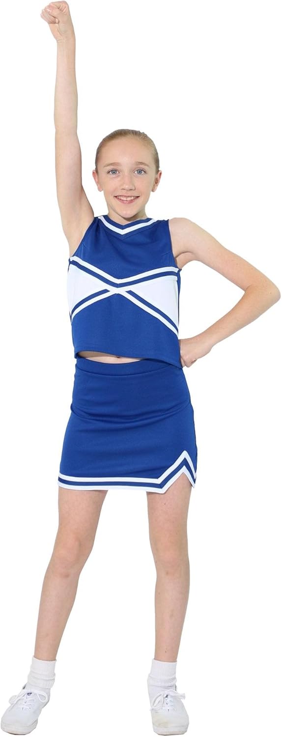 Danzcue Girls 2-Color Kick Sweetheart Cheerleaders Uniform Shell Top - Image 2