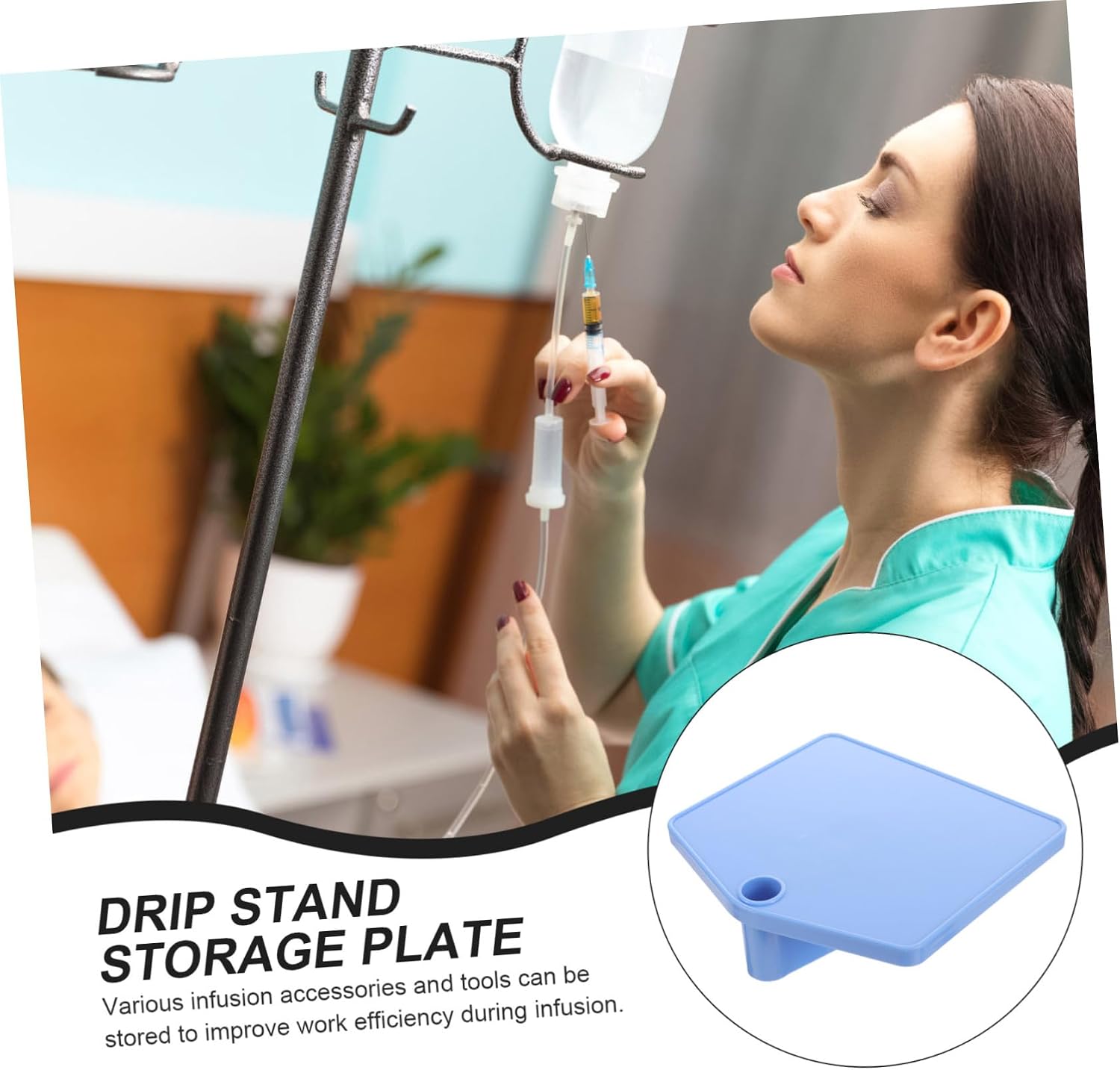 Convenient Storage Tray for Infusion Stands Supply Holder for Hospitals and Clinics Lightweight Drip Accessory Durable and Practical Design