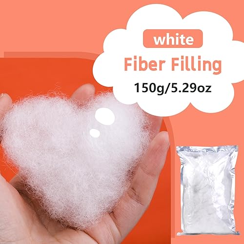 Miniatura 2 de MORFEN Relleno de fibra de alta calidad de 53 onzas relleno de animales de peluche relleno de almohada para almohadas relleno de algodón para