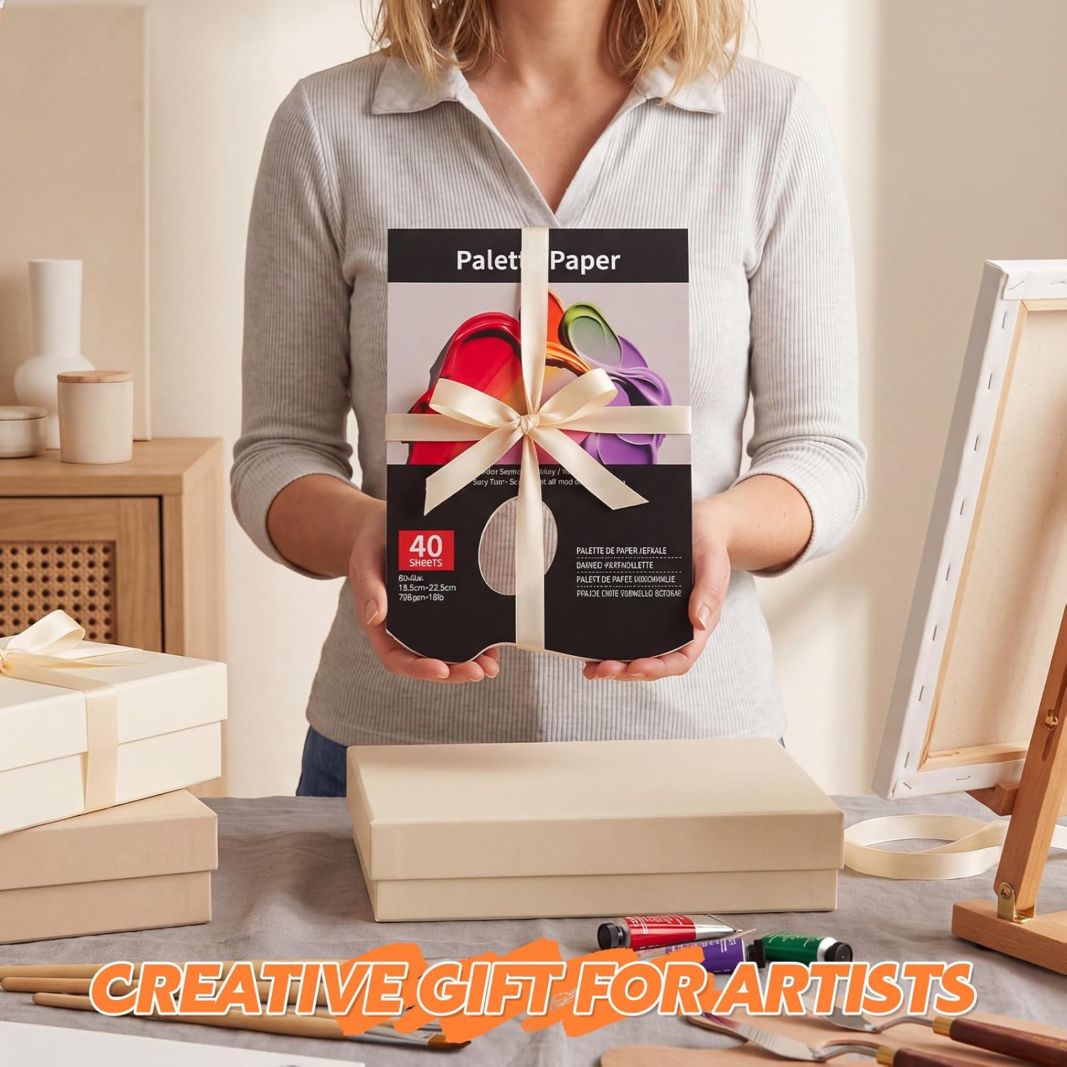 120gsm Palette Paper Pad 6 × 9 in, 40 Sheets Disposable Paint Palette