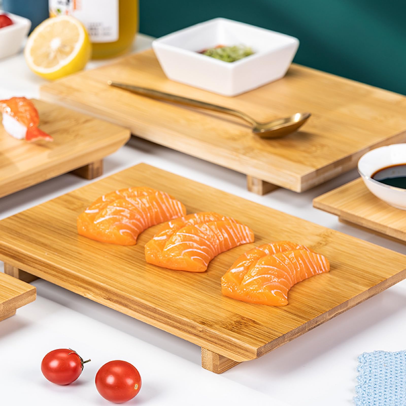 Amazon.co.jp: JIKANNOYA 寿司下駄 寿司盛台 ランチプレート 食器 寿司 