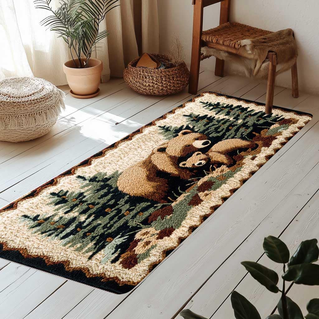 Amazon.com: Bear Rug Mat Farmhouse Bathroom Rugs Animal Brown Bear ...