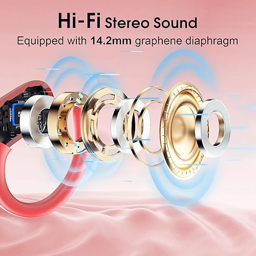 Miniatura 47 de Auriculares inalámbricos 75 horas Bluetooth 5.4 para deporte, auriculares Bluetooth 2025 con graves profundos, cancelación de ruido con micrófono,