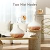ASAKUKI 300ml Essential Oil Diffuser, Wood Grain Ultrasonic Aromatherapy Diffuser, Quiet Diffuser with 4 Timers, Auto Shut-Off & Colour-Changing LED for Home, Office, Yoga | Relaxation & Better Sleep