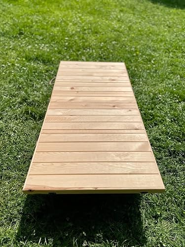 Miniatura 5 de DARBUT Mesa de picnic plegable (31 x 77,13 pulgadas y 19 pulgadas de alto), hecha a mano, mesa de madera plegable bohemia, mesa grande bohemia, mesa