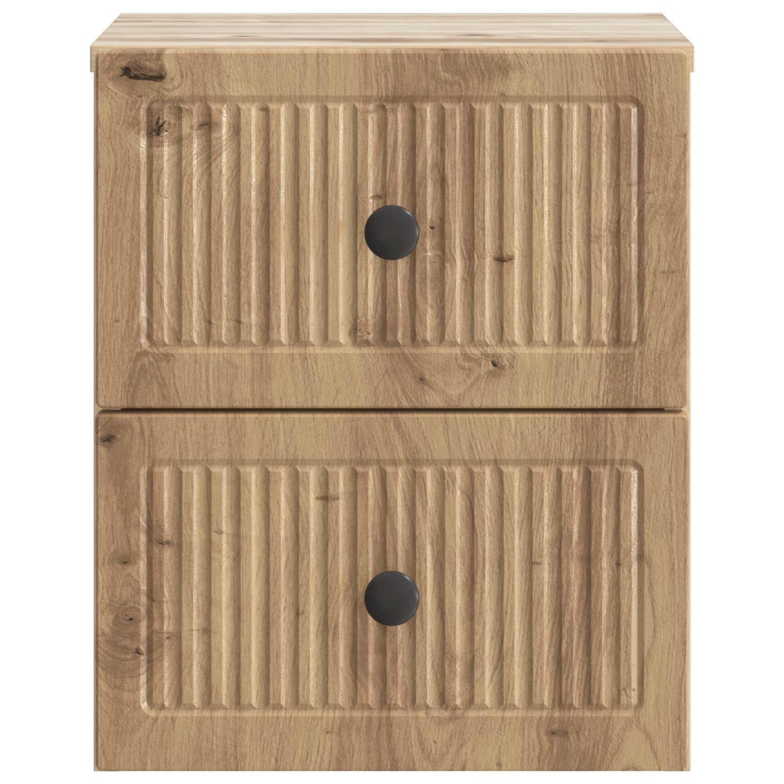 Générique Cabinet de Chevet Mural 2 pcs Chêne Artisanal 33 x 34,5 x 40 cm, étagère Murale Vintage Chic en Bois d'ingénierie, Armoire de Rangement pour Salon, Chambre ou Bureau, Design Mural