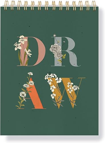 Fringe Studio Bloc de dibujo en espiral, tapa dura de papel, "Draw" (174014)