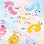 Masques pour les Yeux Primés grace & stella (12 paires) Masques pour les Yeux pour les Yeux Gonflés & Cernes - Cadeaux d'Anniversaire pour Femmes, Cadeaux pour Enterrements de Vie de Jeune Fille, Demoiselles d'Honneur, Soins Personnels, Cadeaux de Relaxation pour Elle