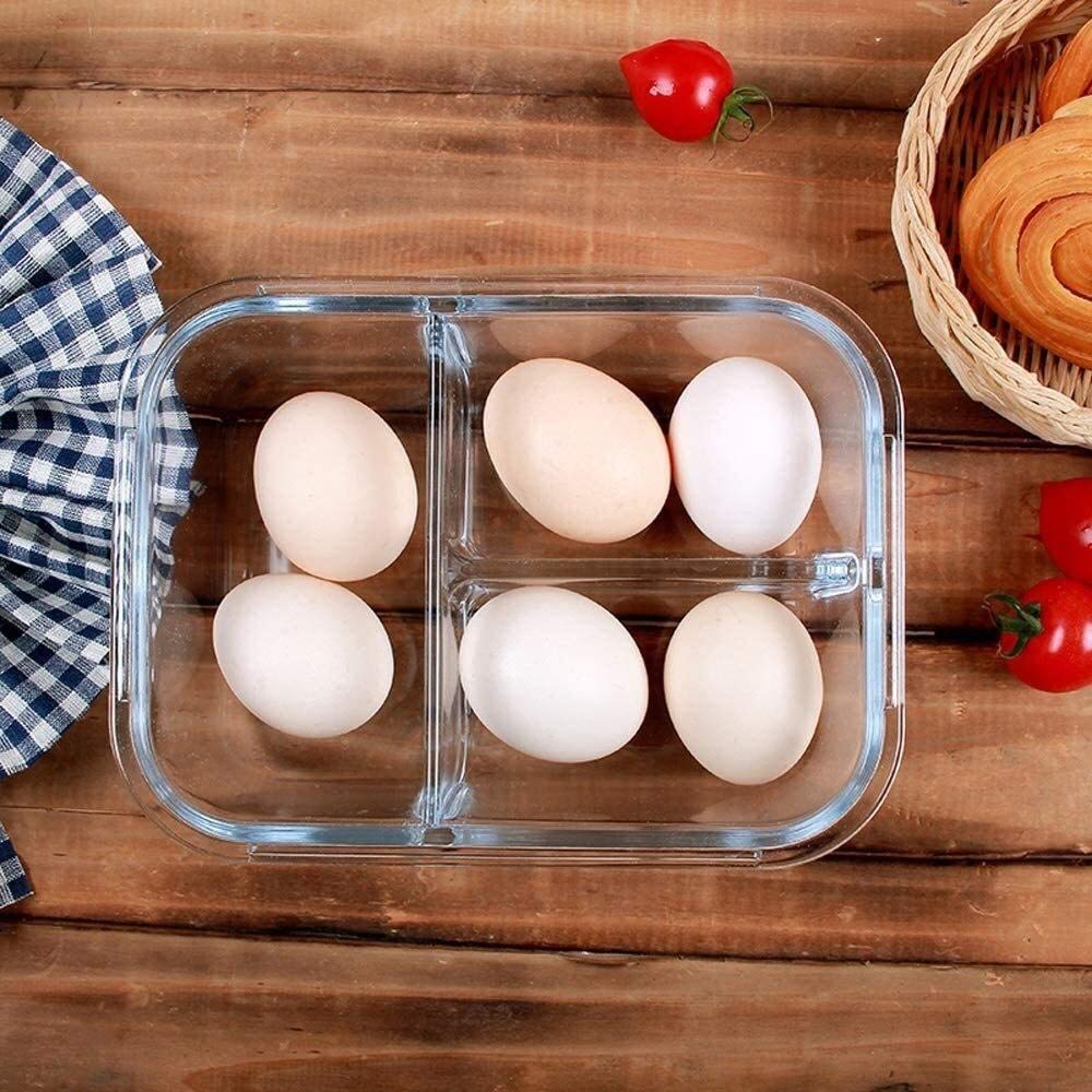 Lunch Box, Bento Box, Contenitore for la conservazione degli alimenti, Lunch Box in vetro for la conservazione degli alimenti, Lunch Box completamente isolato e separato, Il forno a microonde può risc