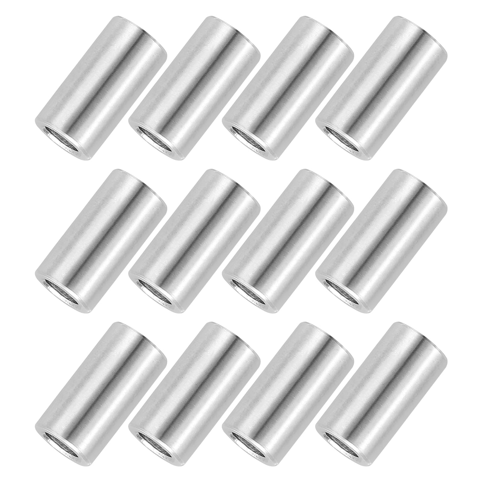 PATIKIL 12 Pcs Stainless Steel Spacers, 6mm ID x 10mm OD x 18mm Height 304 Stainless Steel Bushing Screw Standoff Unthreaded Round Spacer for 1/4"M6 Screws Bolts Nuts — image 1